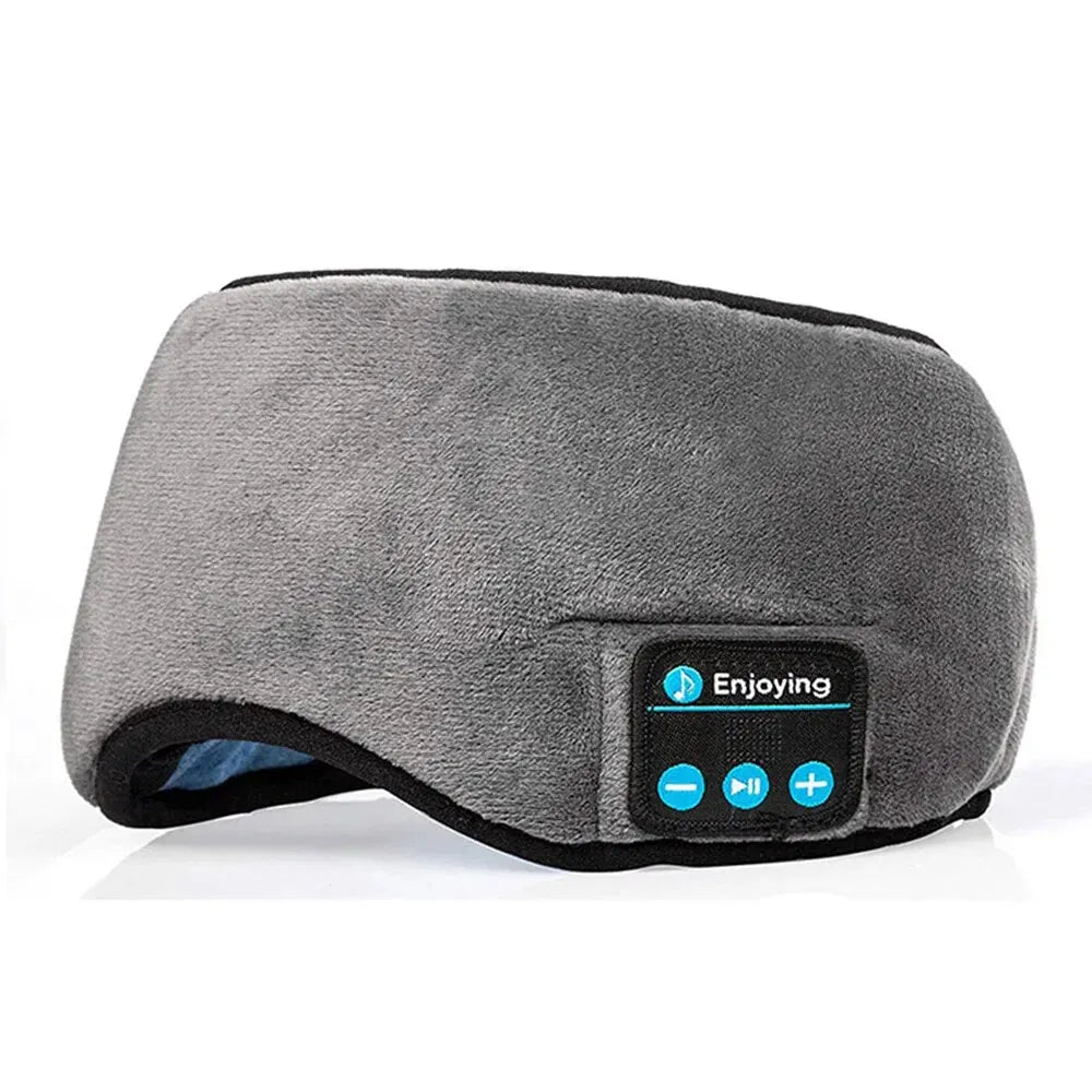 Bluetooth Headband Headphones for Sleep & Sports – Wireless Music Eye Mask with Built-in Mic – Soft, Elastic, Washable Headband for Running, Yoga, Workout, Side Sleepers