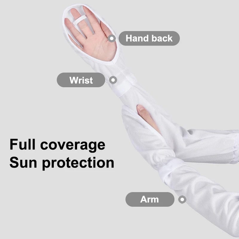 Anti-Sunburn Sleeve Summer Uv Solar Arm Sleeves Women'S Driving Sun Protection Long Sleeve Anti-Uv Cycling Sleeves Loose