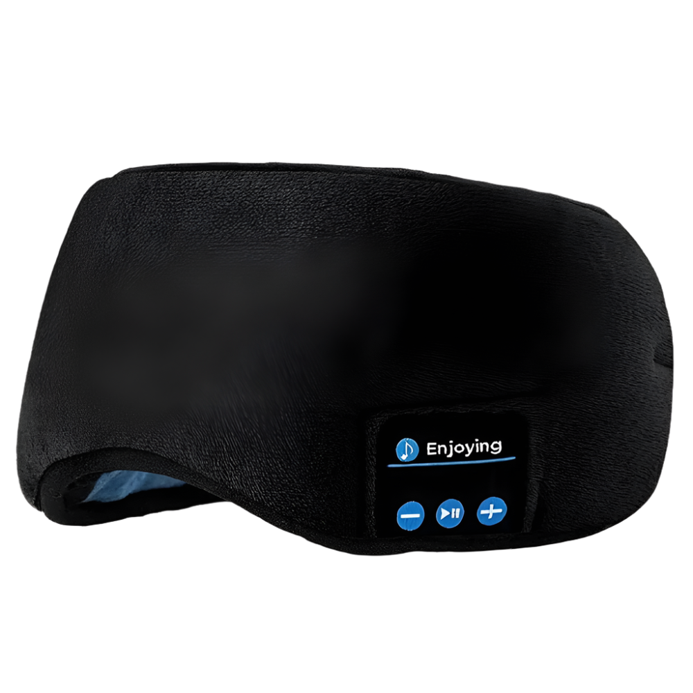 Bluetooth Headband Headphones for Sleep & Sports – Wireless Music Eye Mask with Built-in Mic – Soft, Elastic, Washable Headband for Running, Yoga, Workout, Side Sleepers